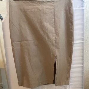 Papaya Classic Beige Pencil Skirt